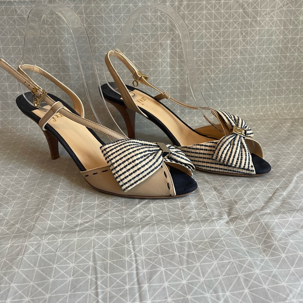 O Jour Provence Sling Back Bow Heeled Sandals 38